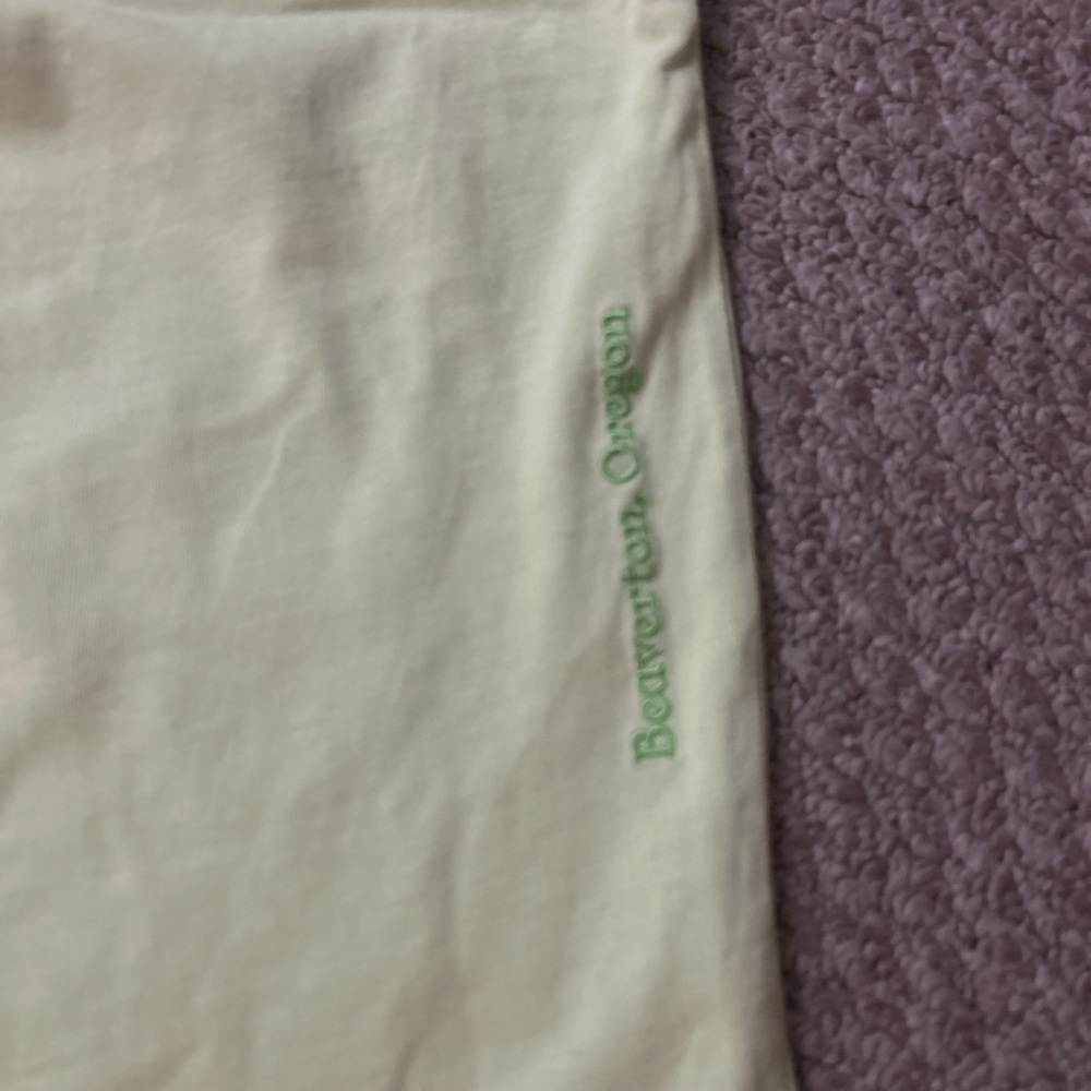 Nike Cream Tee with Green Text